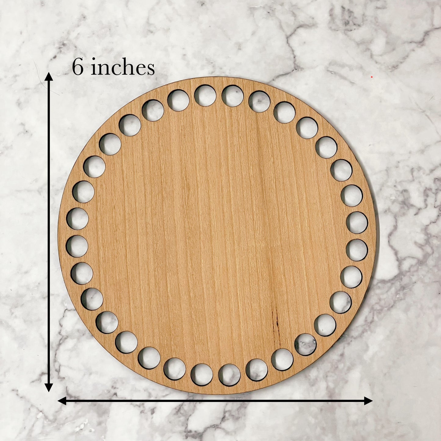 Wooden Cherry Base- 6 inches (10mm holes)
