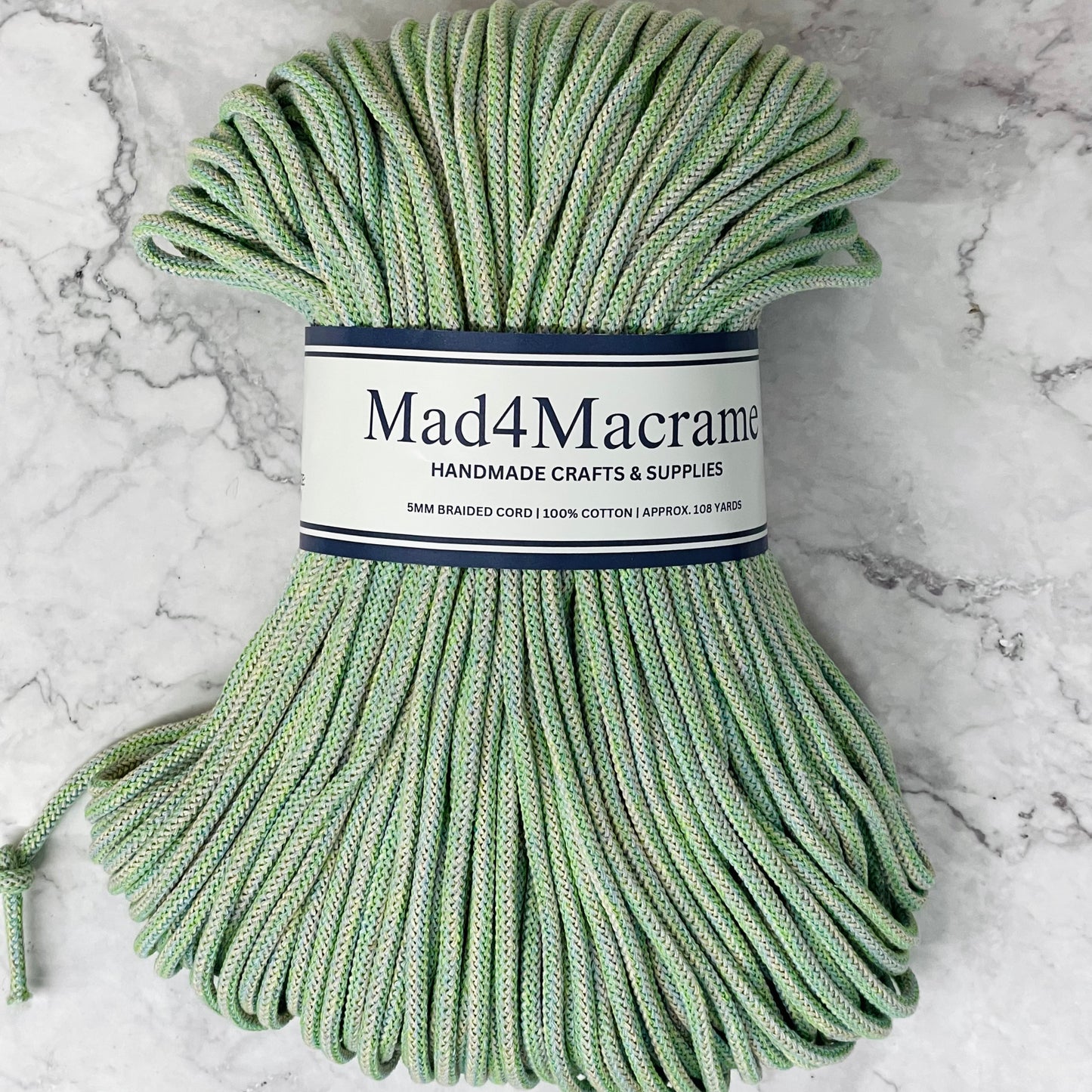 Mad4Macrame’s 5mm Braided Multi-Colored Cord