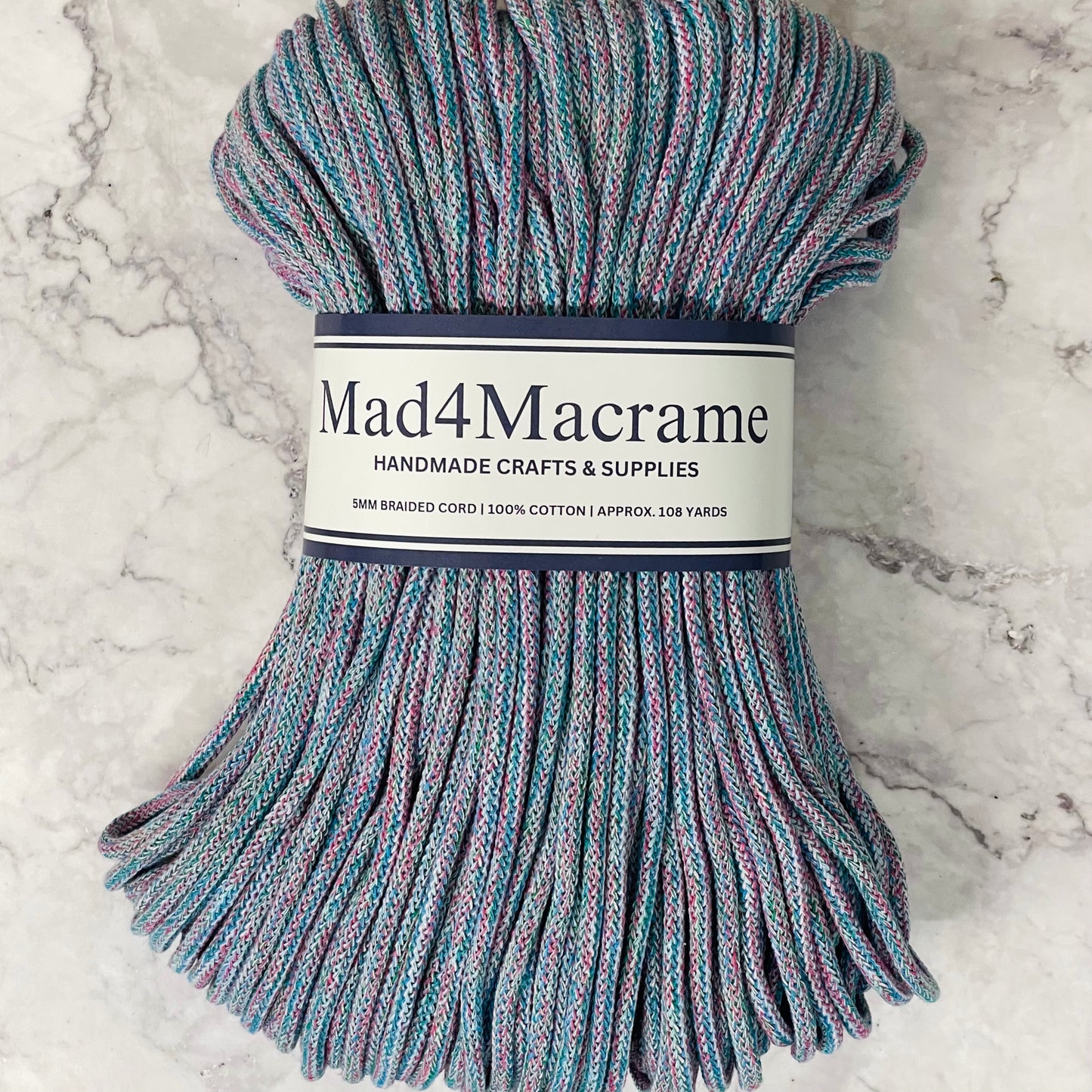 Mad4Macrame’s 5mm Braided Multi-Colored Cord