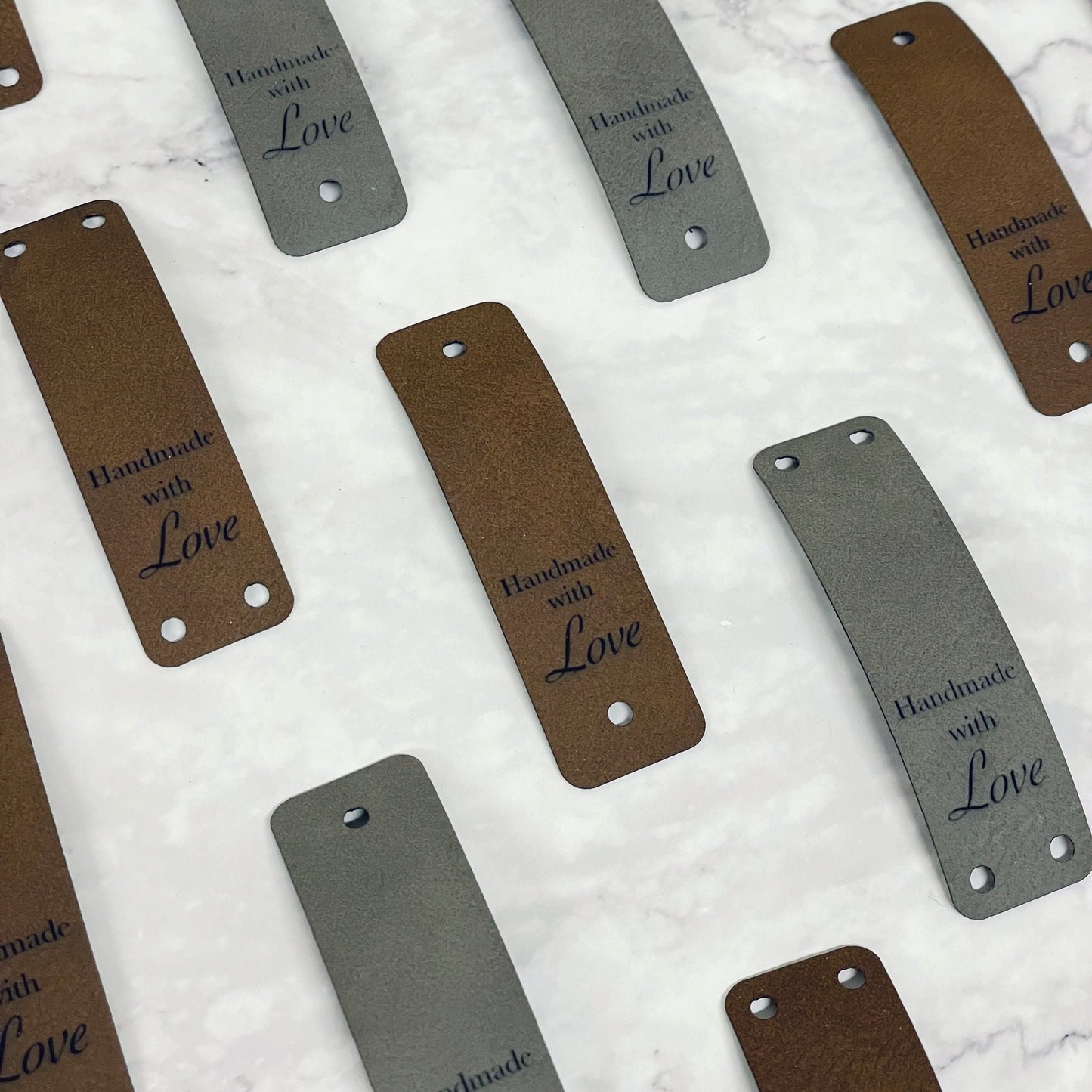 Faux Leather Tags-5 pack | Handmade with Love
