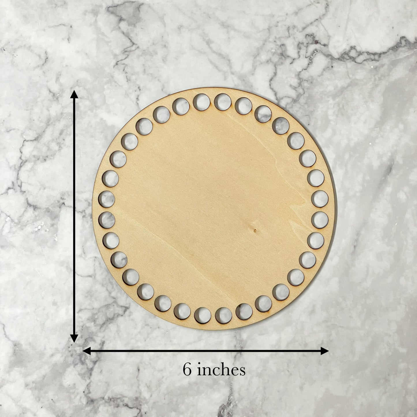 Wooden Crochet Base & Lid Set | 6” Basket Bottom, Top Ring & Lid Included | Secure Fit Design