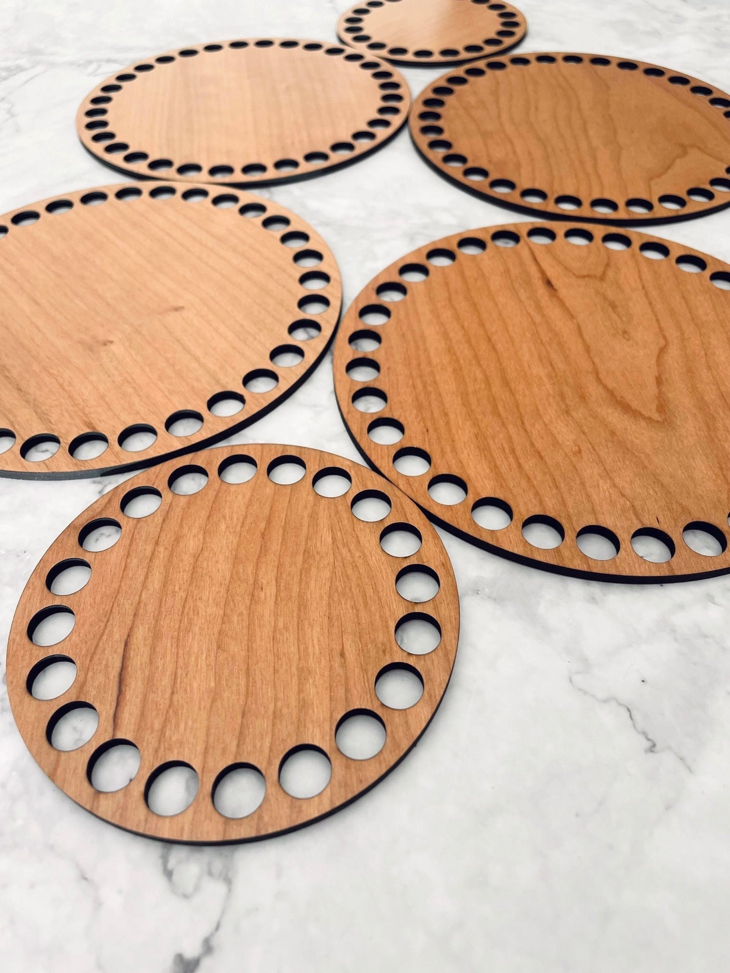 Wooden Cherry Base- 6 inches (10mm holes)