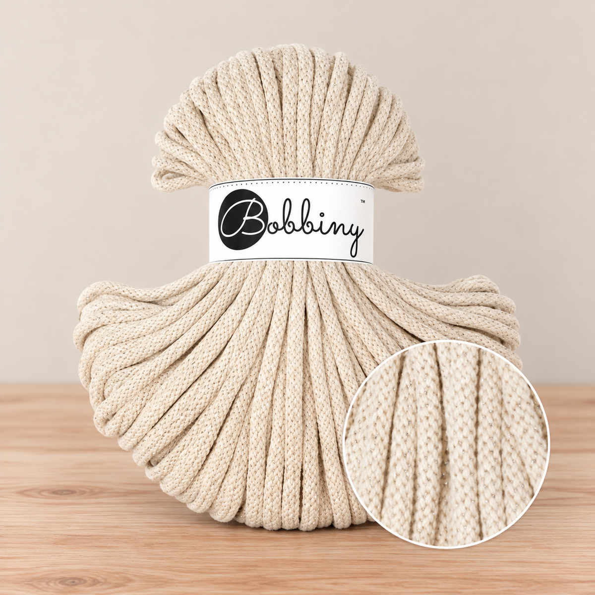 Bobbiny’s Shiny Collection | 5mm Braided Cord | 50m (1/2 Rolls)