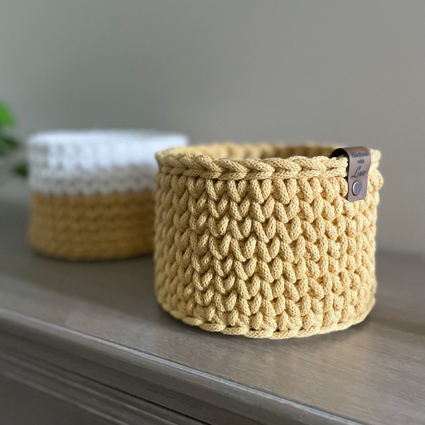 Crochet Basket Pattern using a 6” Wooden Base | Digital Download