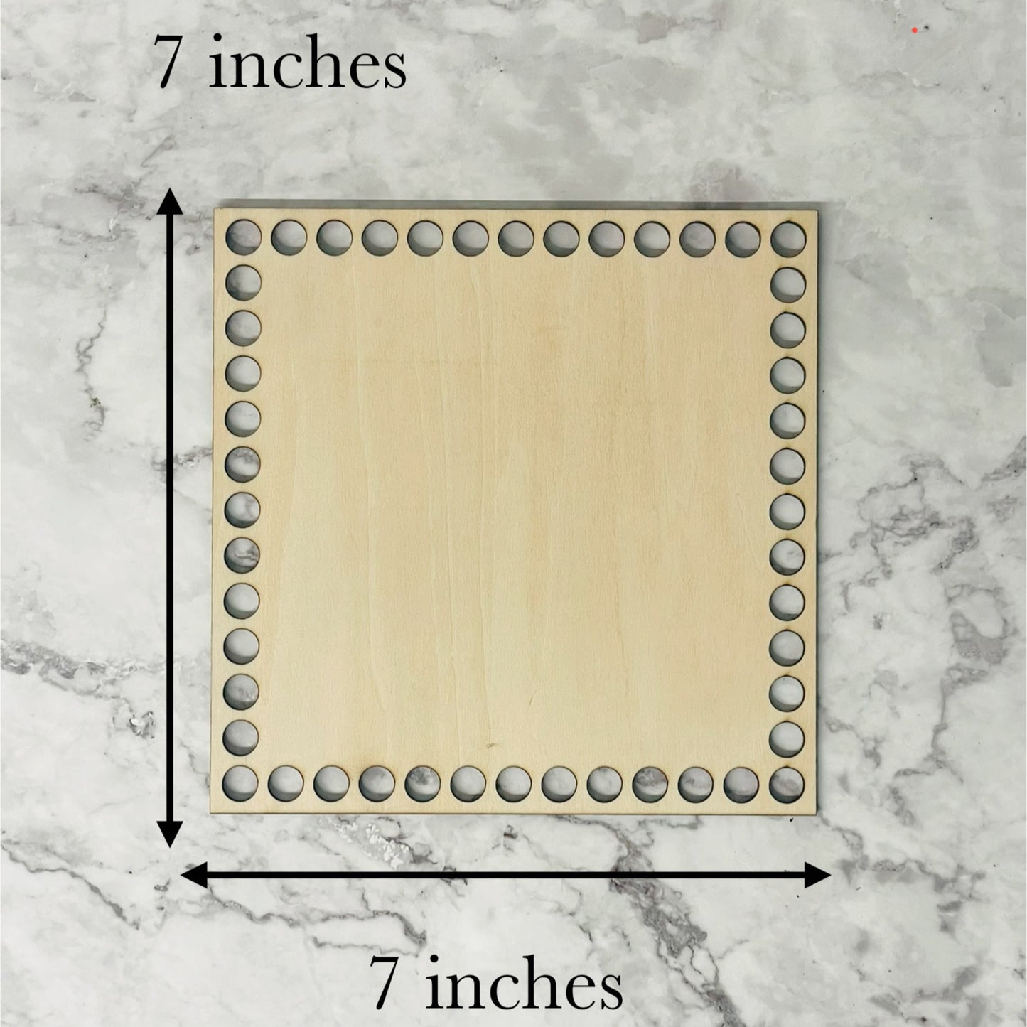 Wooden Base for Napkin Holders | 7” Square (10mm holes)