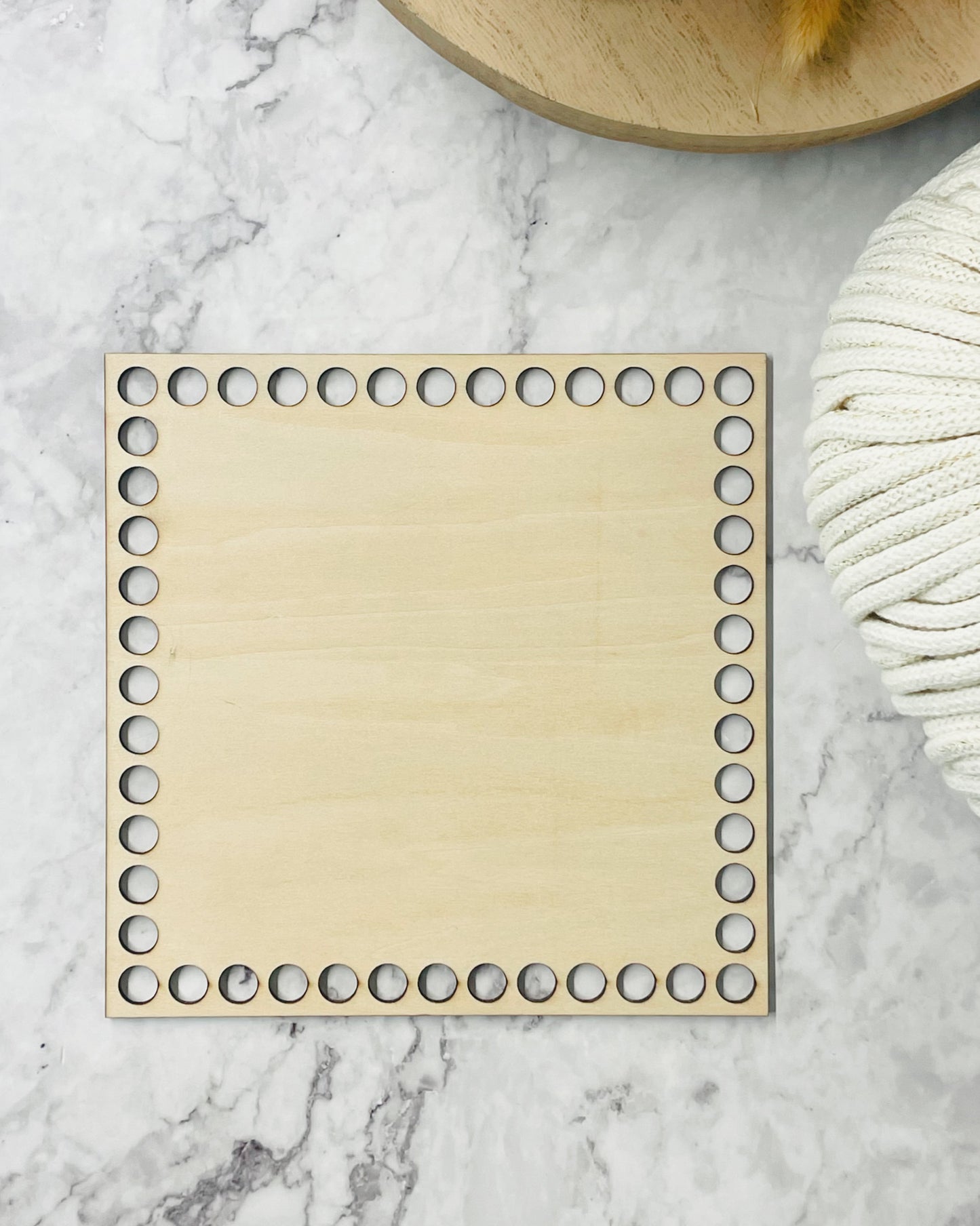 Wooden Base for Napkin Holders | 7” Square (10mm holes)