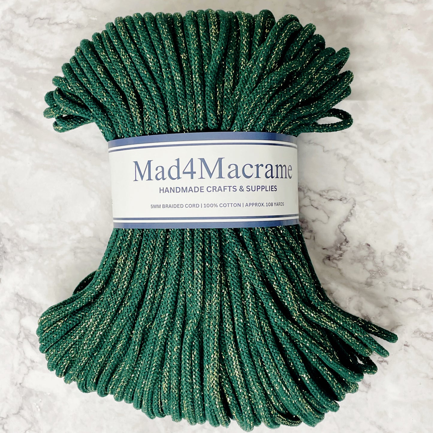 Mad4Macrame’s 5mm Braided Golden Cord