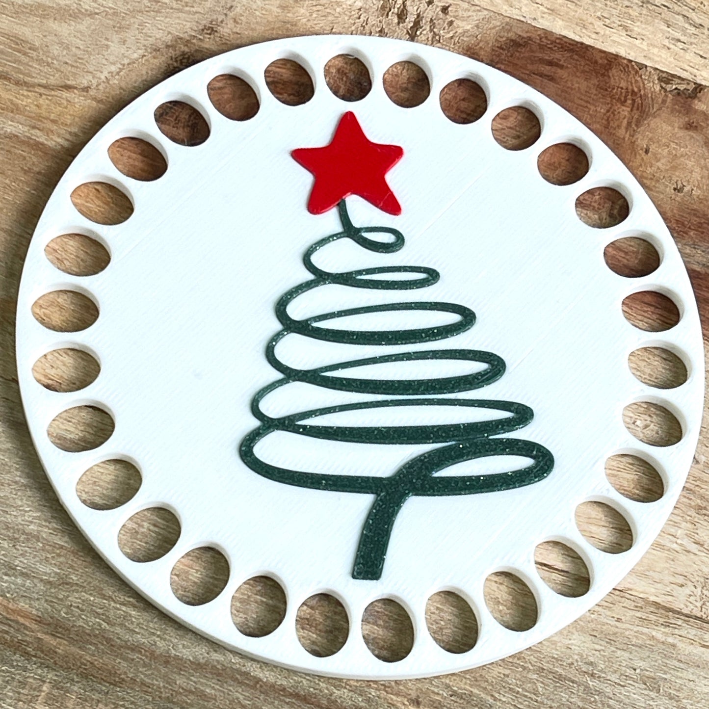 Christmas Tree Base for Crochet and Basket Coiling - 4-inch