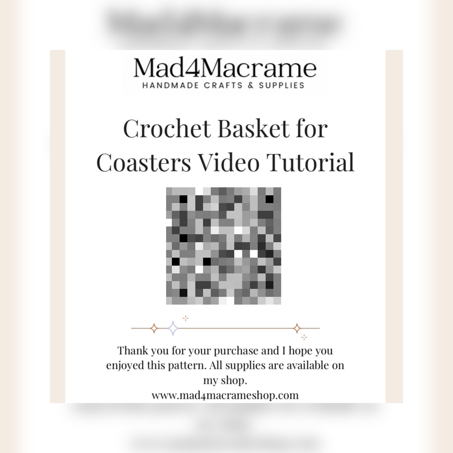 Crochet Basket & Coaster Set Pattern – PDF Download