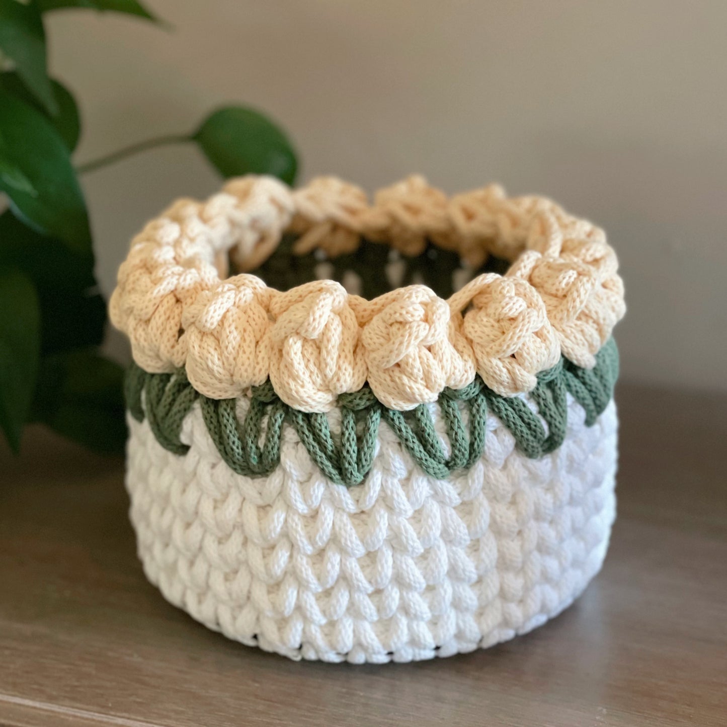 Crochet Tulip Basket Pattern | PDF Download + Video Tutorial