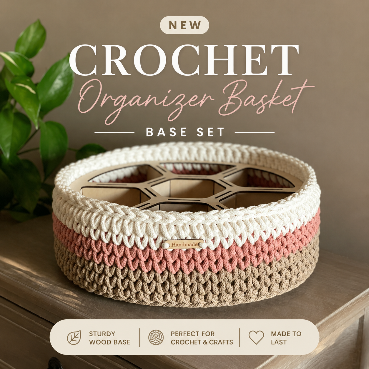 12” Crochet Organizer Base | Option 1