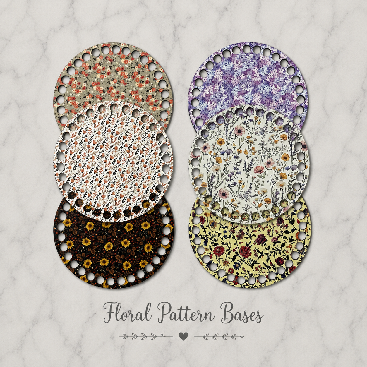 Floral Pattern Bases | 5.5 inches