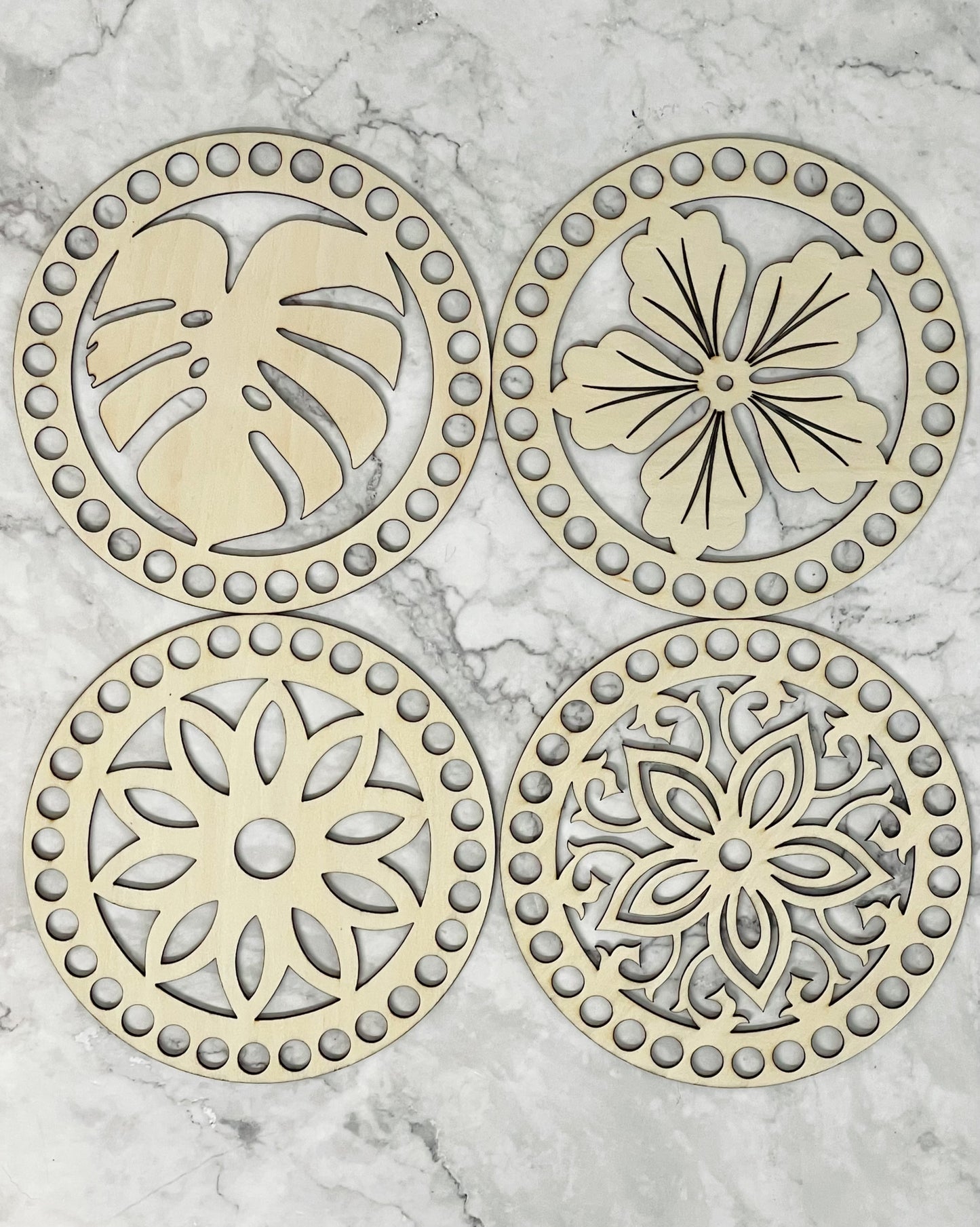 Wooden Decorative Bases | 6 inch (10mm holes)