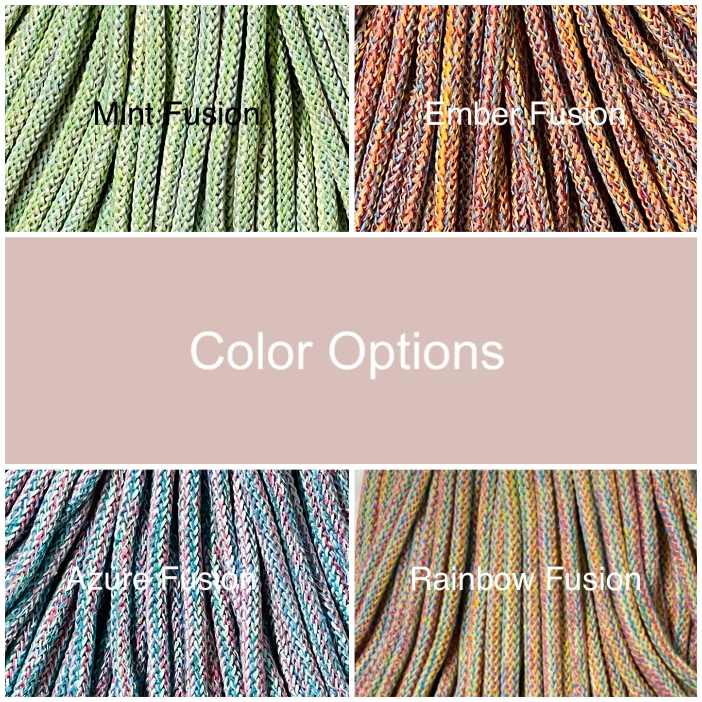 Mad4Macrame’s 5mm Braided Multi-Colored Cord