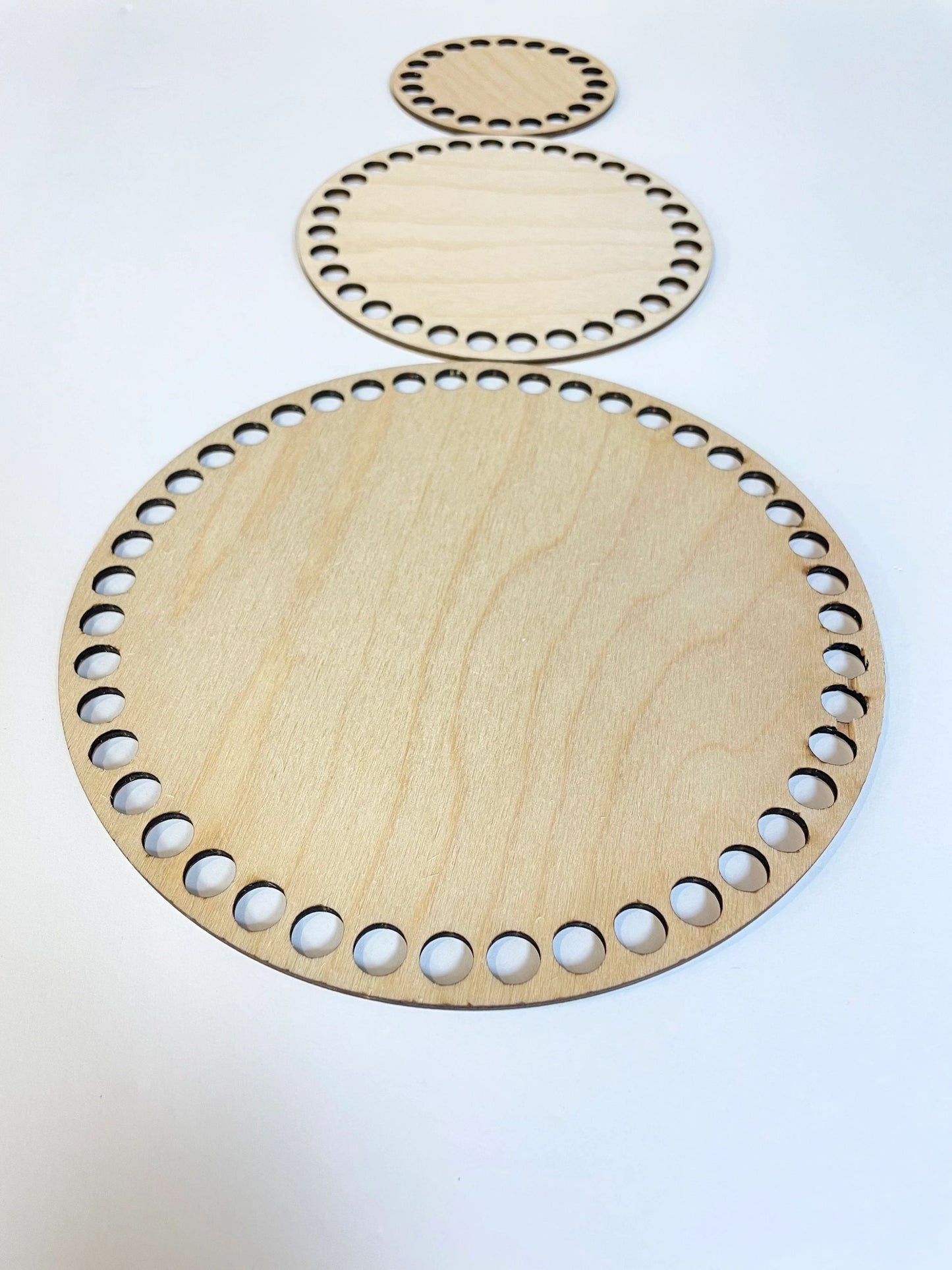 Wooden Base Set-4, 6, 8 inches (10mm holes)