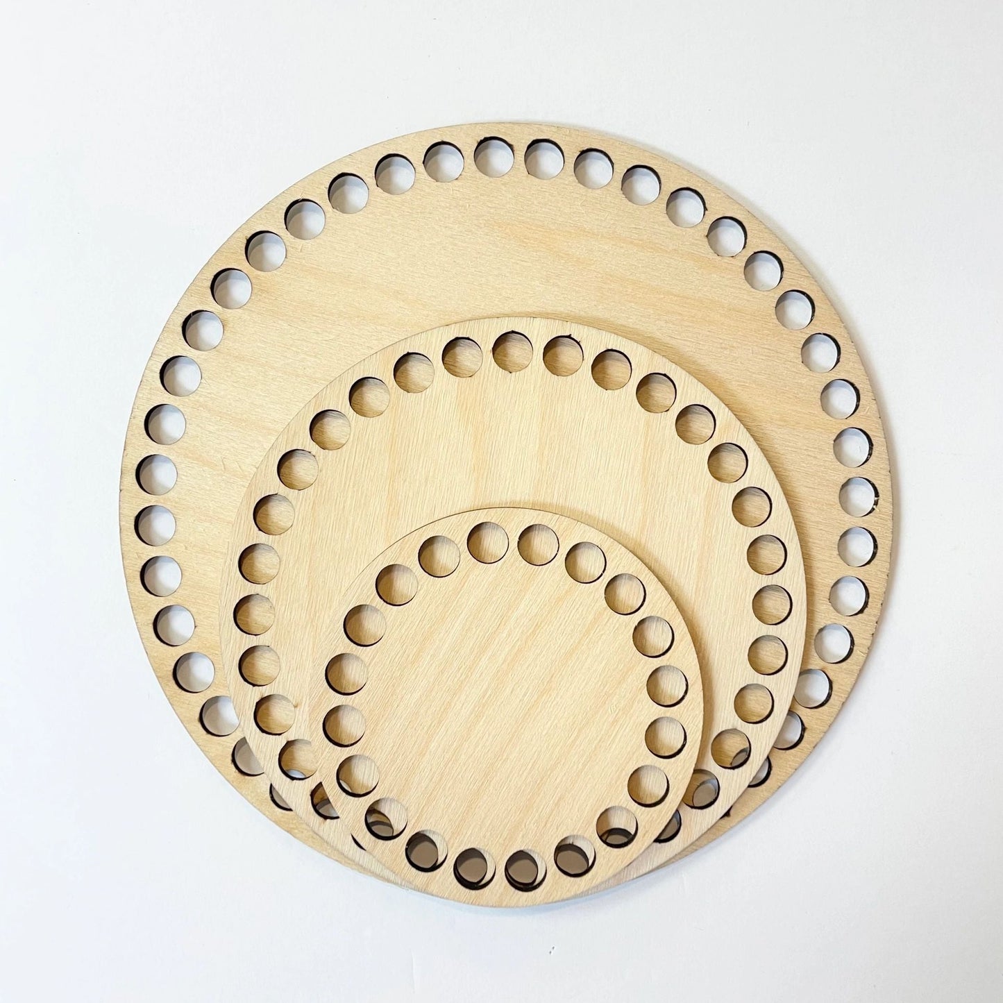 Wooden Base Set-4, 6, 8 inches (10mm holes)