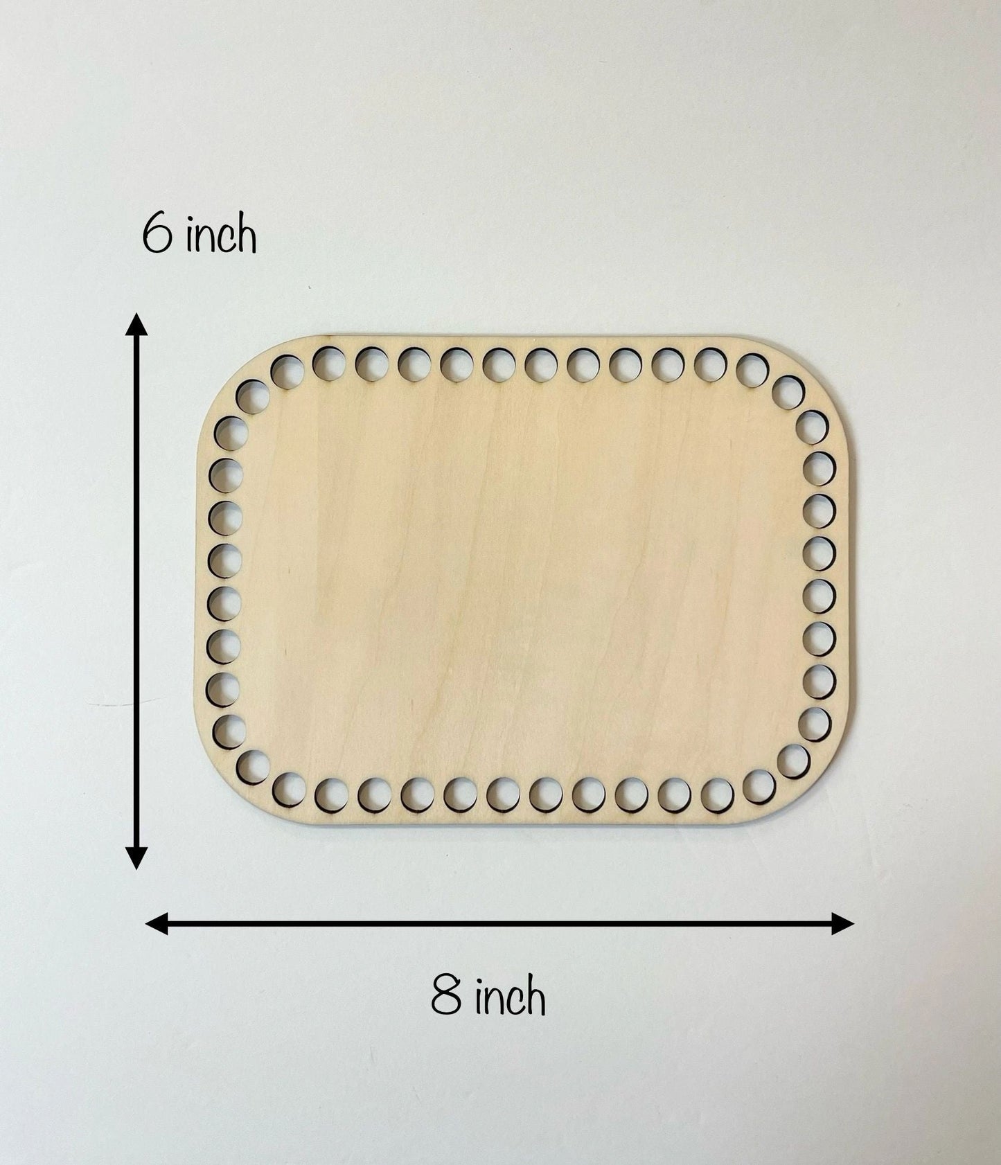 Wooden Base- 8x6 inches (10mm holes)