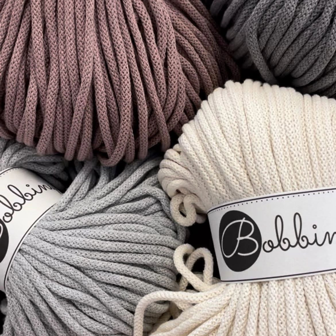 Bobbiny Macrame XXL 5mm/100m různé barvy Bobbiny Macrame XXL 5mm/100m různé barvy