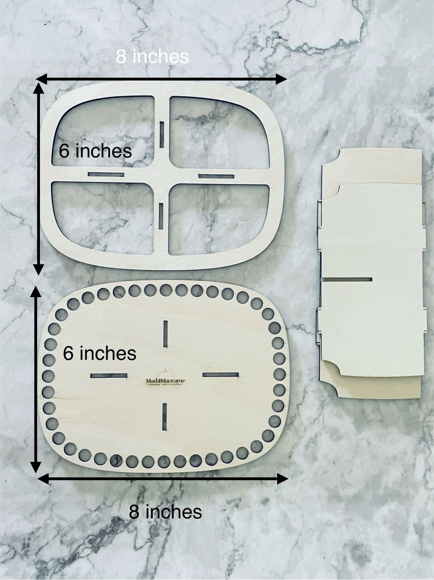 Wooden Organizer Bases-Rectangle 8x6 inches
