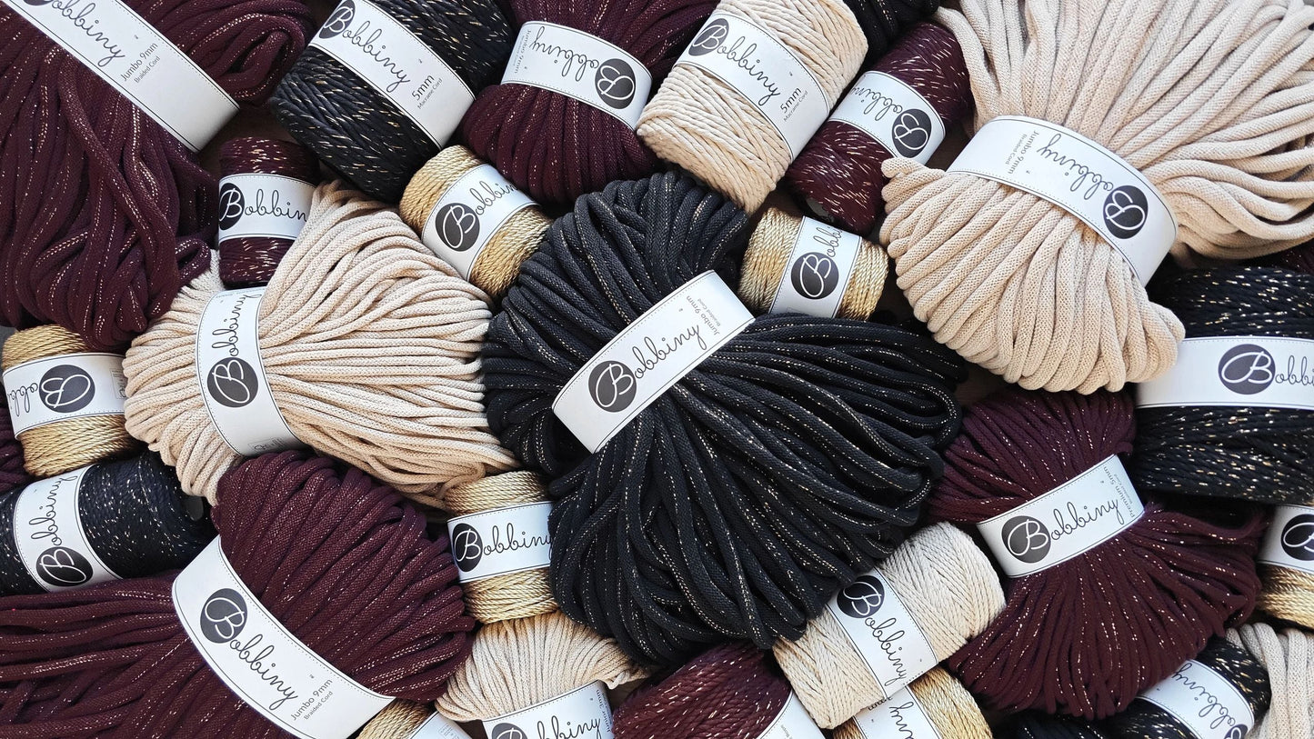 Bobbiny’s Golden Black, Burgundy & Warm Beige