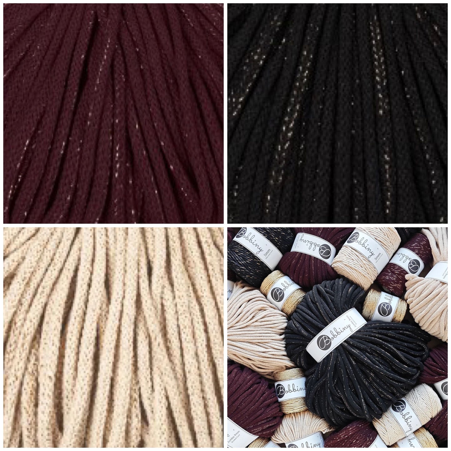 Bobbiny’s Golden Black, Burgundy & Warm Beige