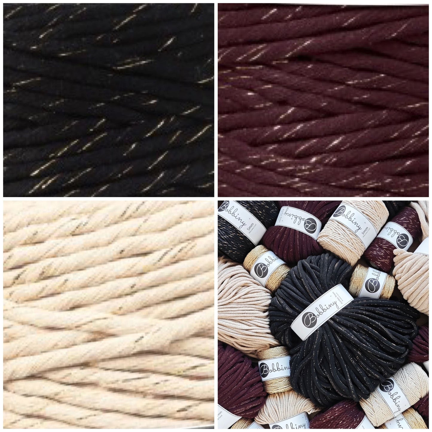 Bobbiny’s Golden Black, Burgundy & Warm Beige