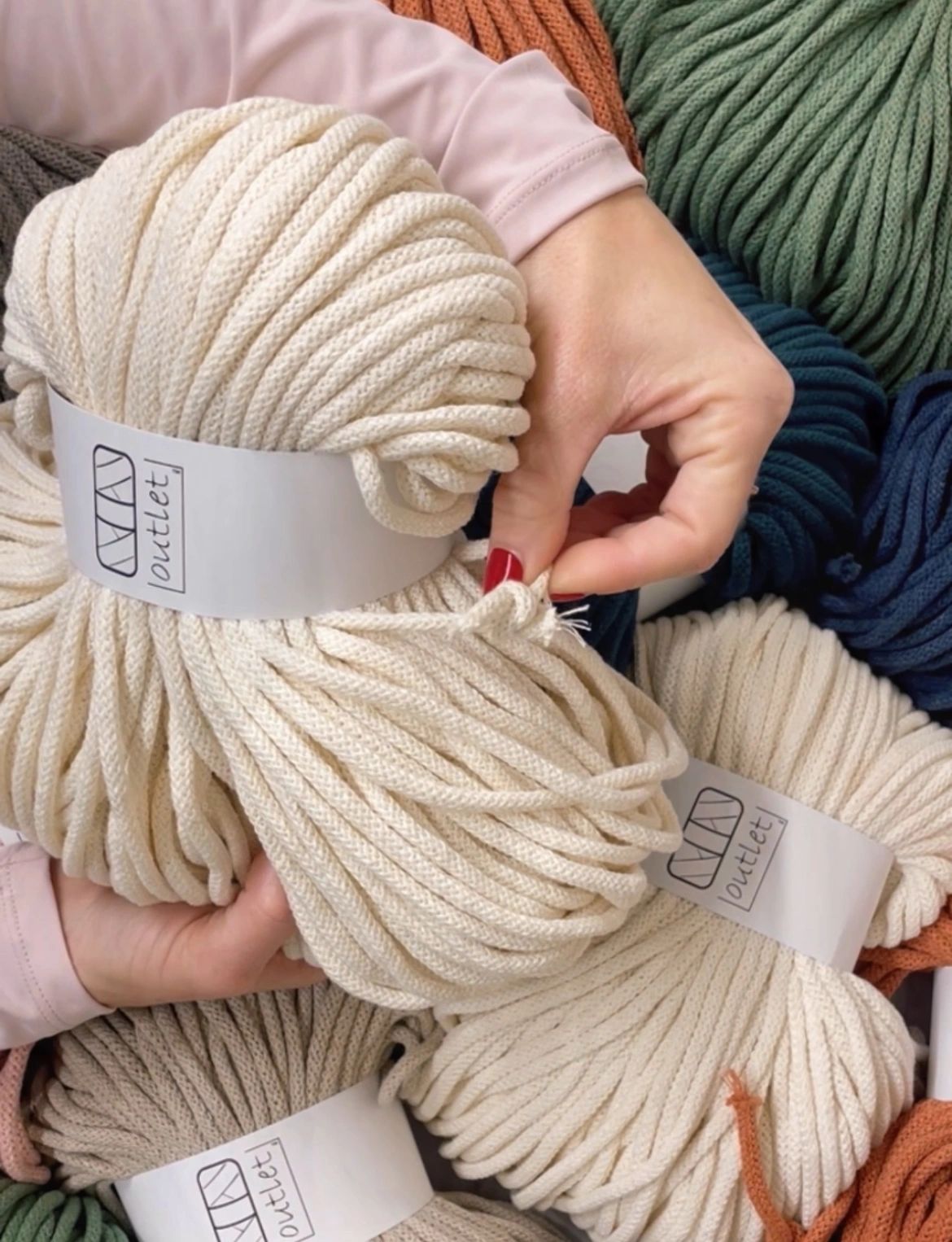 Outlet Cord in a skein| 5mm Braided