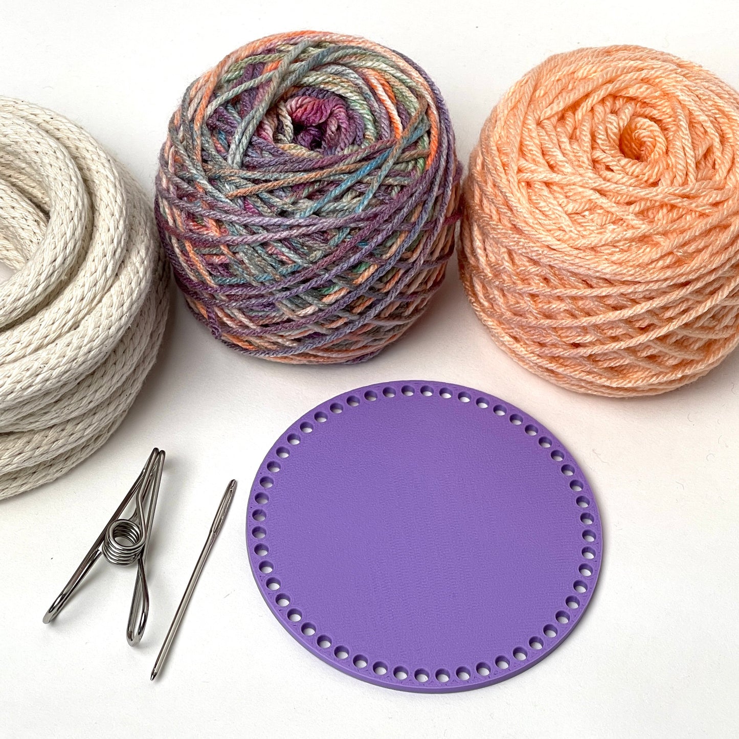 Yarn Coiled Basket Kit with a Base