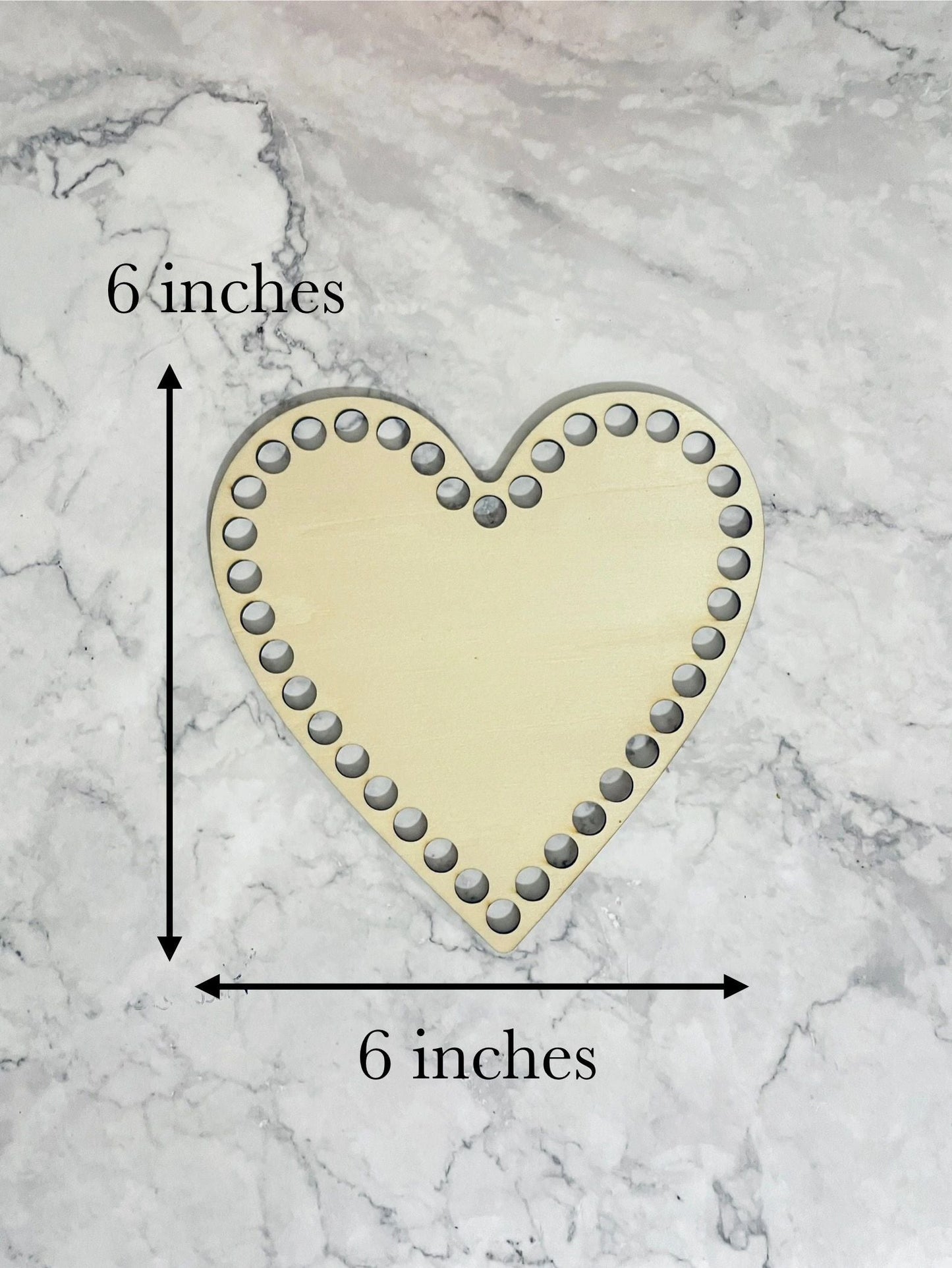 Wooden Heart Base (10mm holes)