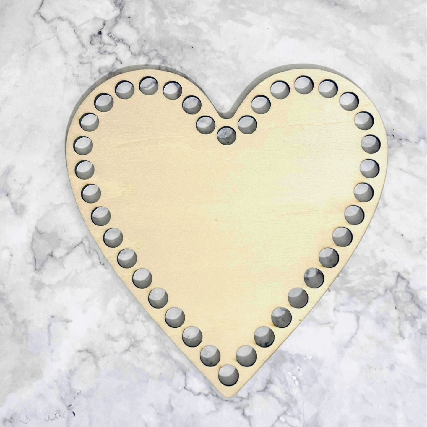 Wooden Heart Base (10mm holes)