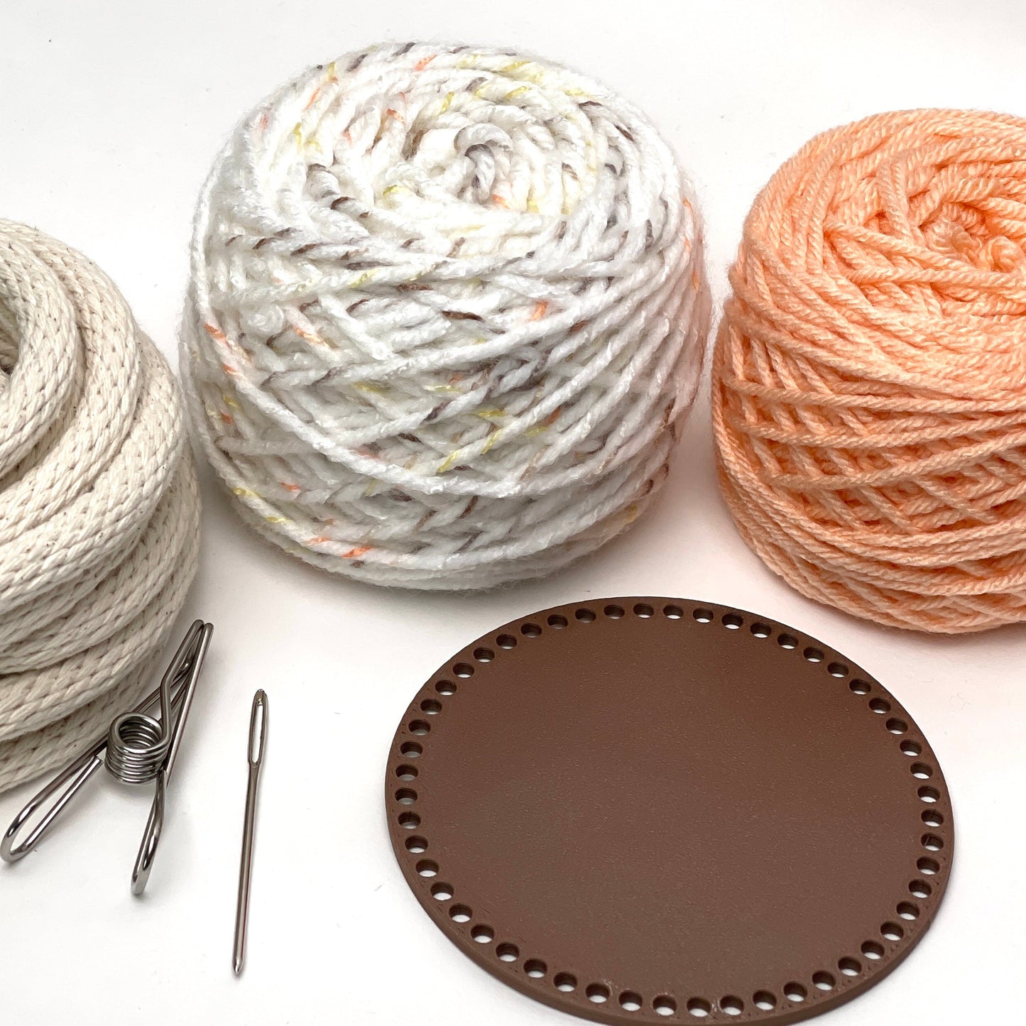 Yarn Coiled Basket Kit with a Base