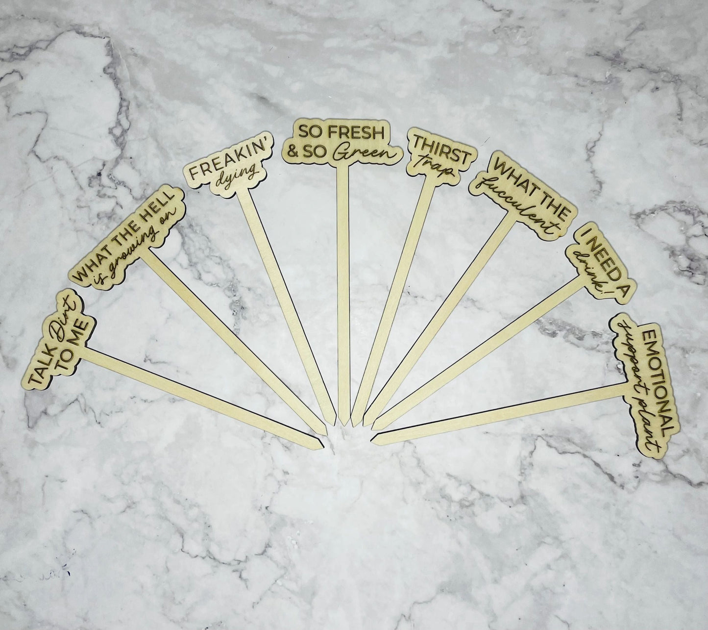 Wooden Plant Stakes| Funny Sayings