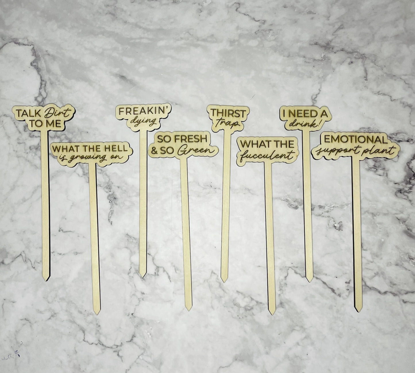 Wooden Plant Stakes| Funny Sayings