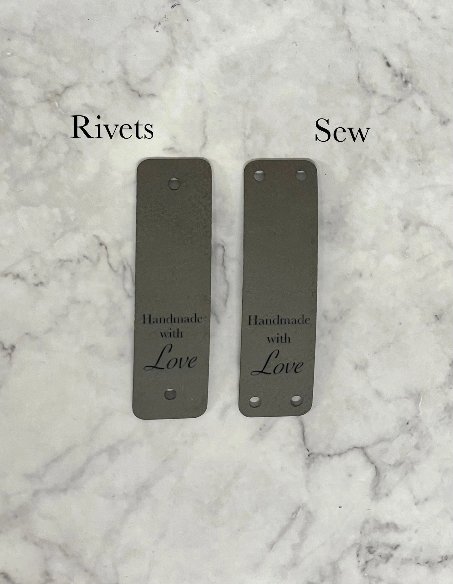 Faux Leather Tags-5 pack | Handmade with Love