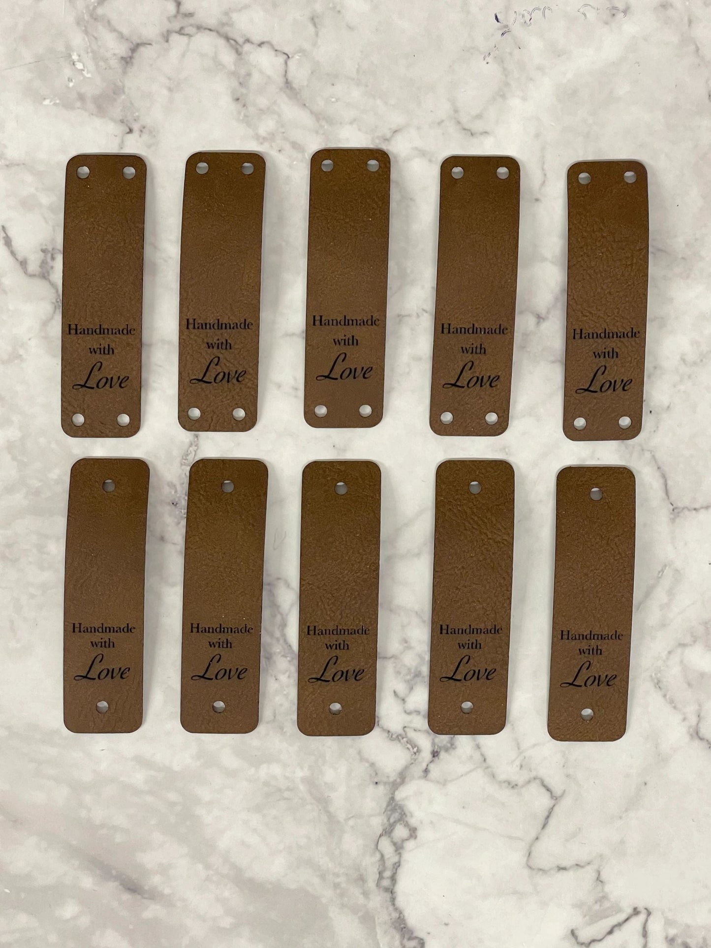 Faux Leather Tags-5 pack | Handmade with Love