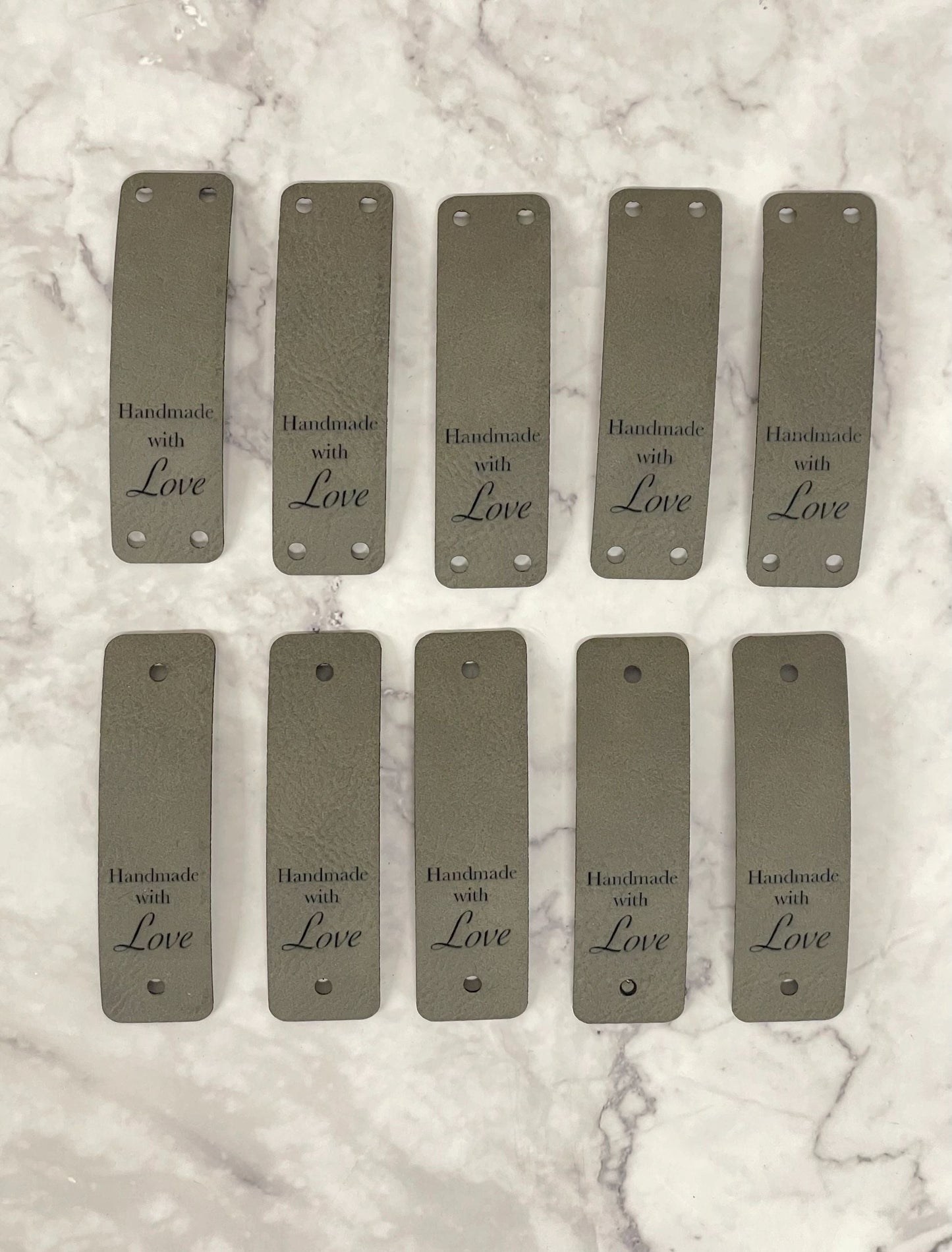 Faux Leather Tags-5 pack | Handmade with Love