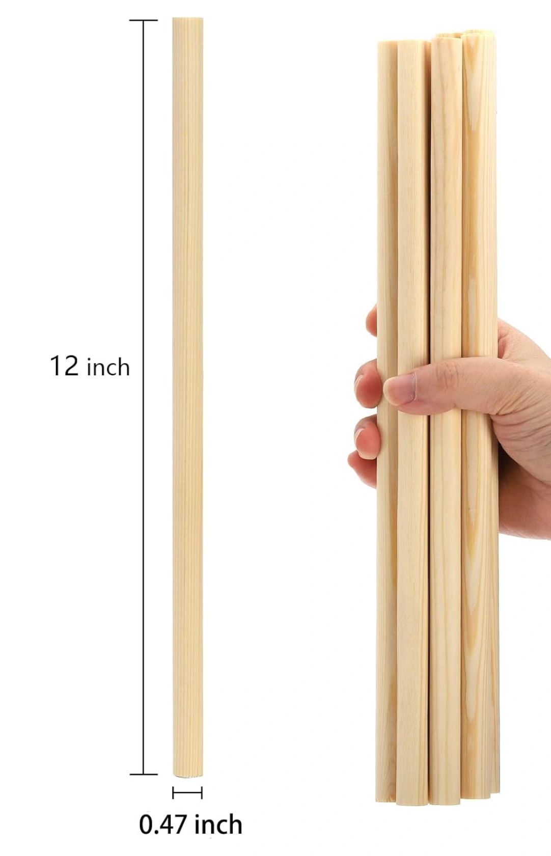 Wooden dowels, macrame supplies