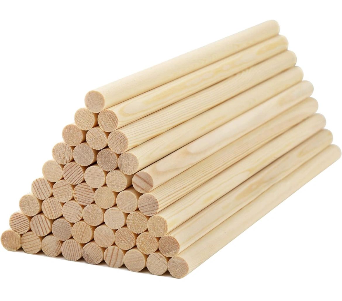 Wooden dowels, macrame supplies