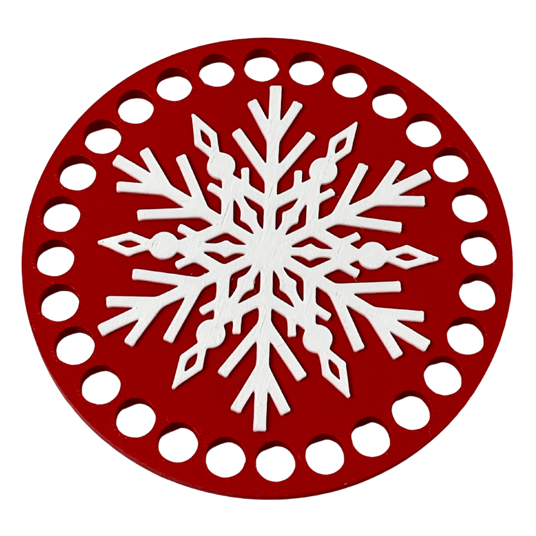 Snowflake Base for Basket Coiling and Crochet 4-inch