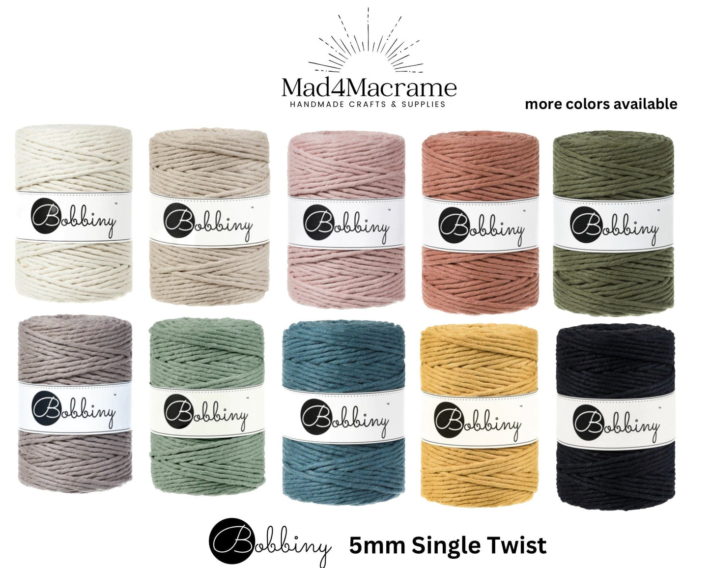 Bobbiny 5mm Single Twist