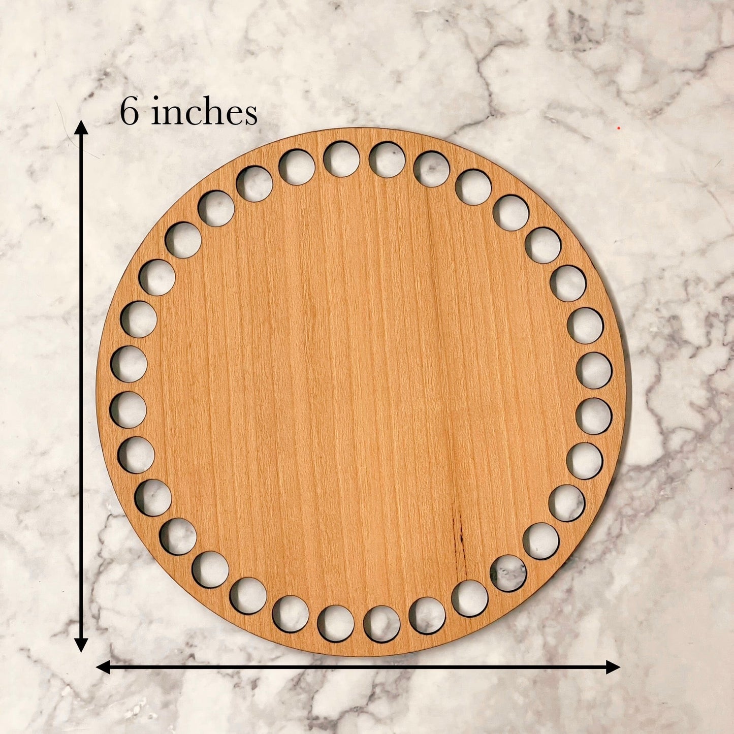 Wooden Cherry Base- 6 inches (10mm holes)