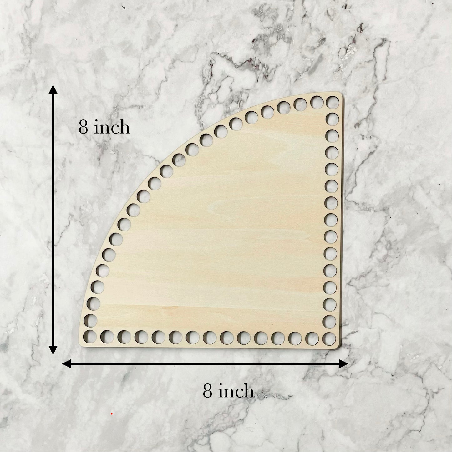 Corner Wooden Crochet Basket Base | 6” & 8” Sizes