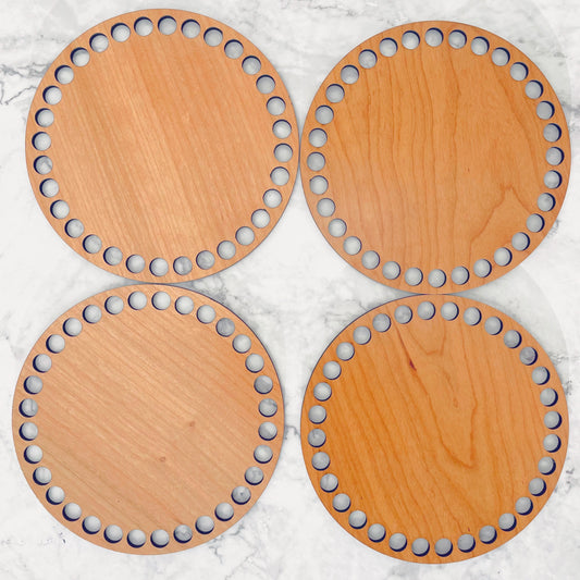 Wooden Cherry Base- 6 inches (10mm holes)