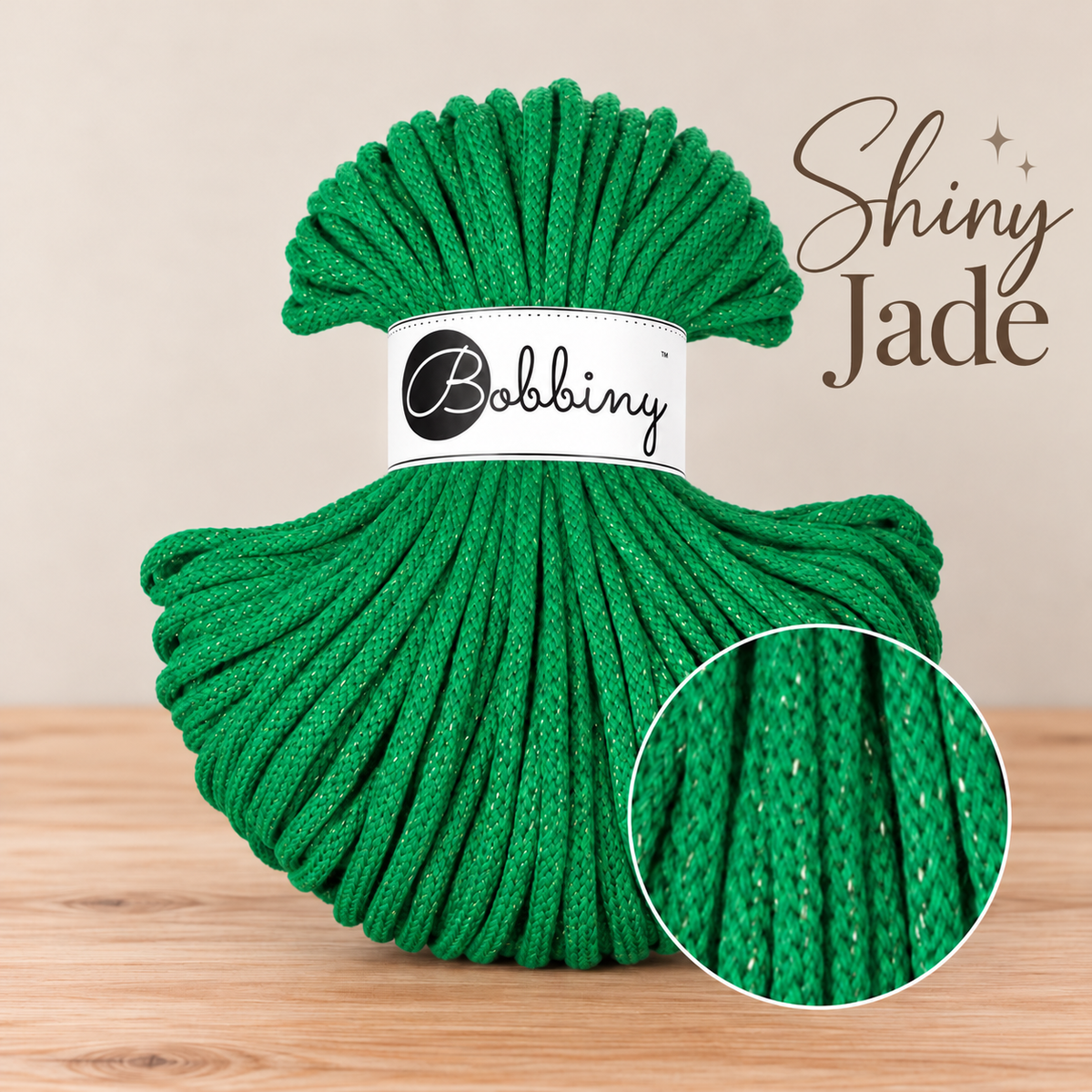Bobbiny’s Shiny Collection | 5mm Braided Cord | 50m (1/2 Rolls)
