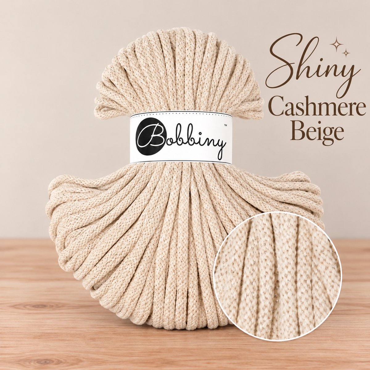 Bobbiny’s Shiny Collection | 5mm Braided Cord | 50m (1/2 Rolls)