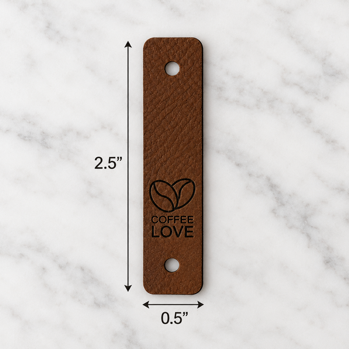 Coffee Love Faux Leather Tags-5 pack