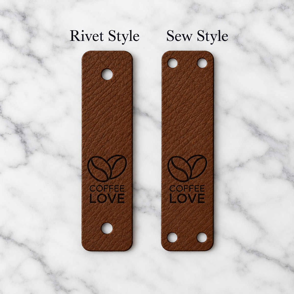 Coffee Love Faux Leather Tags-5 pack