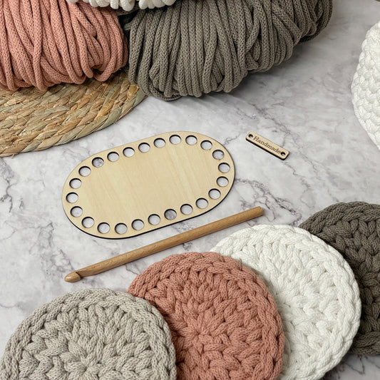 Wooden Oval Base | 3.5in x 6in (10mm holes)