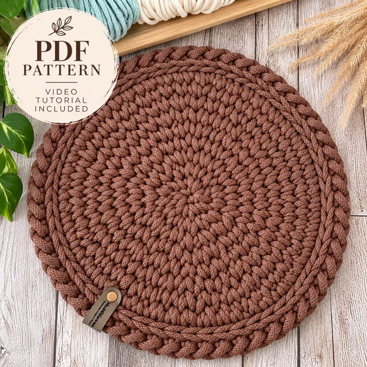 Crochet Placemat Pattern PDF + Video Tutorial
