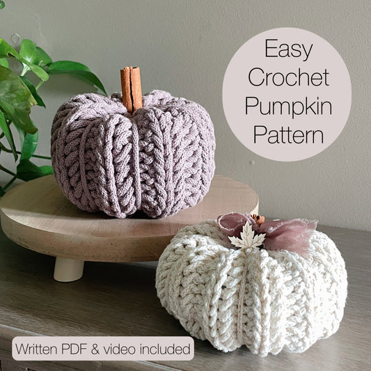 Crochet Pumpkin PDF Pattern & Video Tutorial